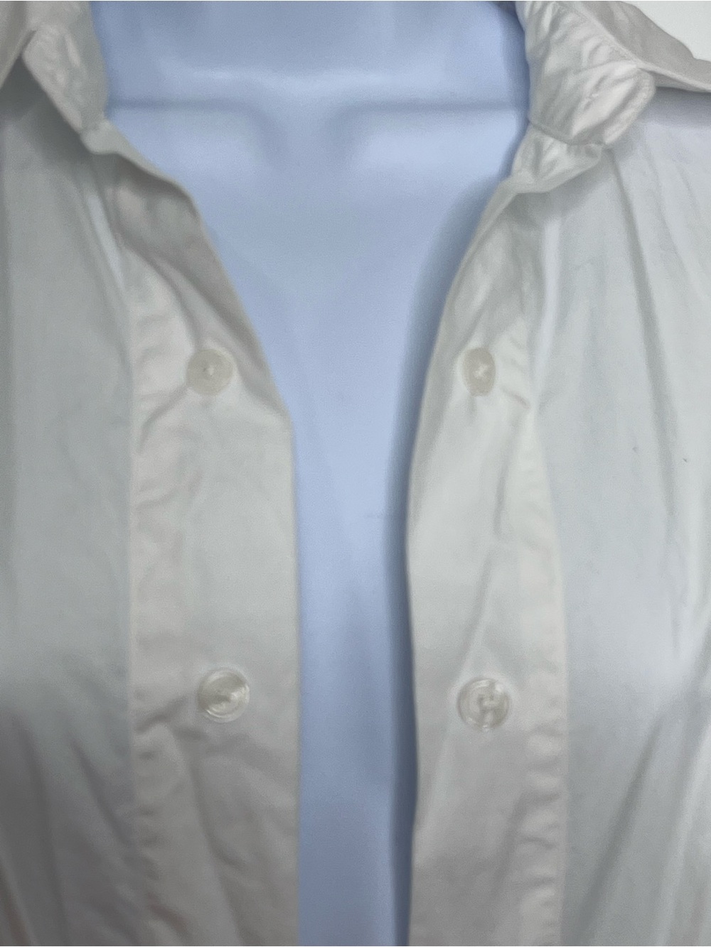 Fe Noel White Oversized Faux Button-Front Shirt - Picture 4 of 6